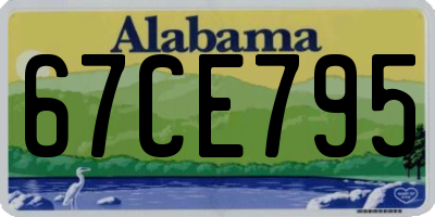 AL license plate 67CE795