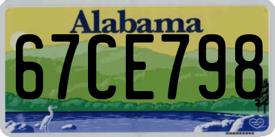AL license plate 67CE798