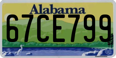 AL license plate 67CE799