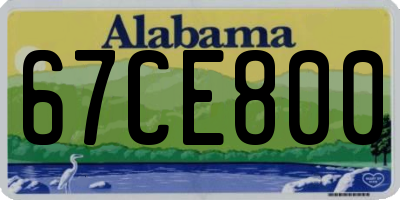 AL license plate 67CE800