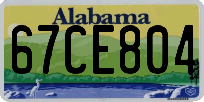 AL license plate 67CE804