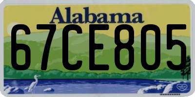 AL license plate 67CE805