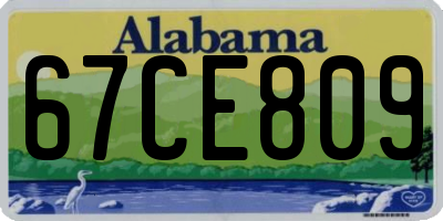 AL license plate 67CE809