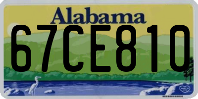 AL license plate 67CE810
