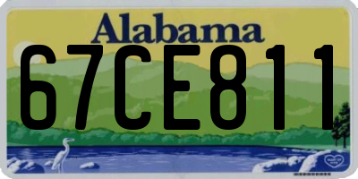 AL license plate 67CE811