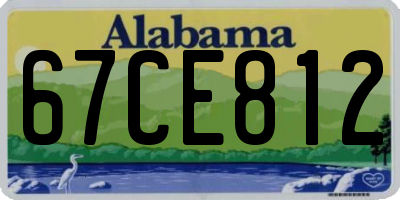 AL license plate 67CE812