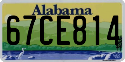 AL license plate 67CE814