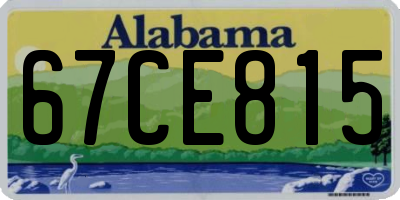 AL license plate 67CE815