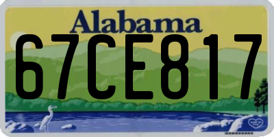 AL license plate 67CE817