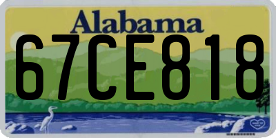 AL license plate 67CE818