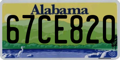 AL license plate 67CE820