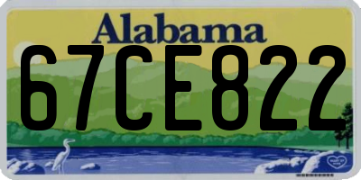 AL license plate 67CE822