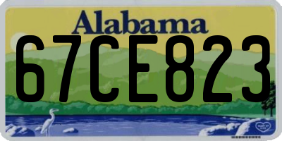 AL license plate 67CE823