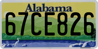 AL license plate 67CE826