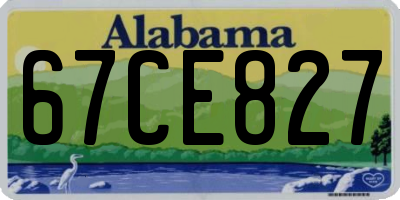 AL license plate 67CE827