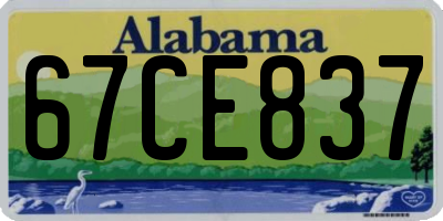 AL license plate 67CE837