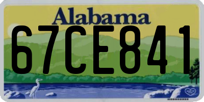 AL license plate 67CE841