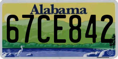 AL license plate 67CE842