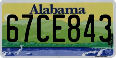 AL license plate 67CE843