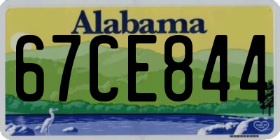 AL license plate 67CE844