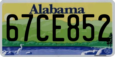 AL license plate 67CE852