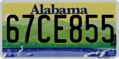 AL license plate 67CE855