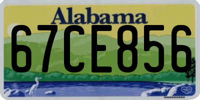 AL license plate 67CE856