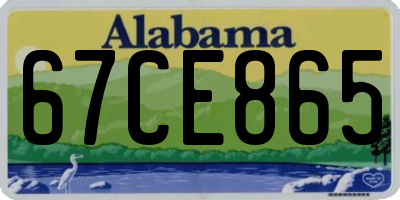 AL license plate 67CE865