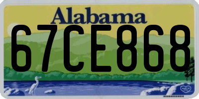 AL license plate 67CE868