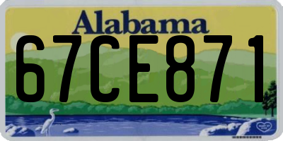 AL license plate 67CE871