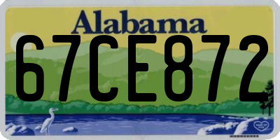 AL license plate 67CE872