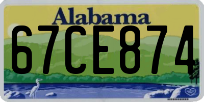 AL license plate 67CE874