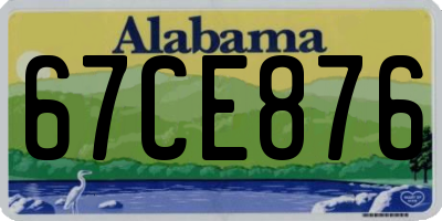 AL license plate 67CE876