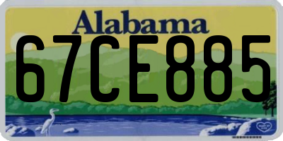 AL license plate 67CE885