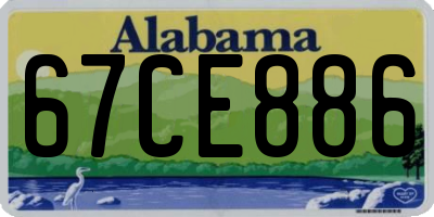 AL license plate 67CE886