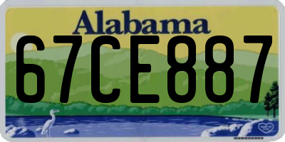 AL license plate 67CE887