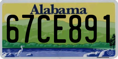 AL license plate 67CE891