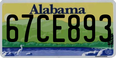 AL license plate 67CE893