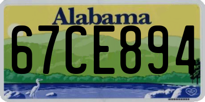 AL license plate 67CE894