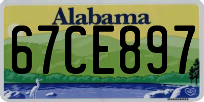 AL license plate 67CE897