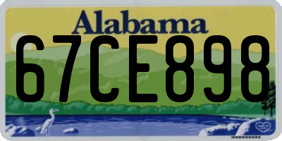 AL license plate 67CE898