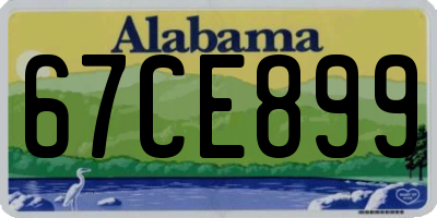 AL license plate 67CE899