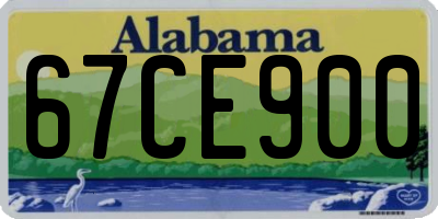AL license plate 67CE900