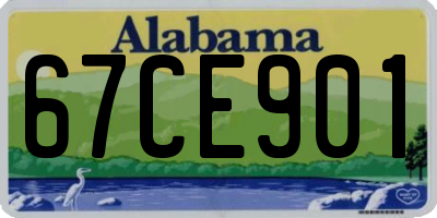AL license plate 67CE901