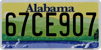 AL license plate 67CE907