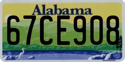 AL license plate 67CE908