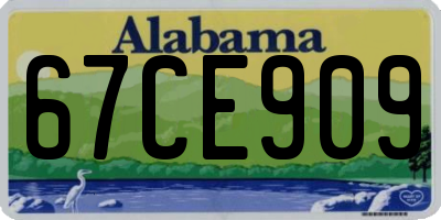 AL license plate 67CE909