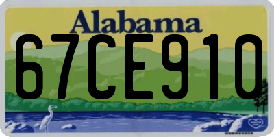 AL license plate 67CE910
