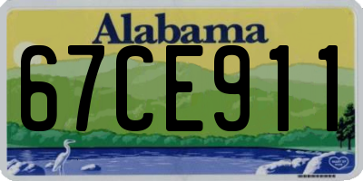 AL license plate 67CE911