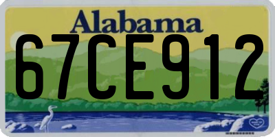 AL license plate 67CE912